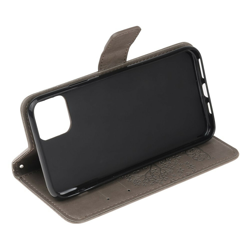 Beschermhoes voor iPhone 11R Boom en Uilen met riem Beschermhoes voor iPhone 11R Boom en Uilen met riem