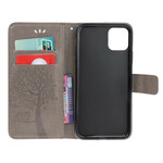 Beschermhoes voor iPhone 11R Boom en Uilen met riem Beschermhoes voor iPhone 11R Boom en Uilen met riem
