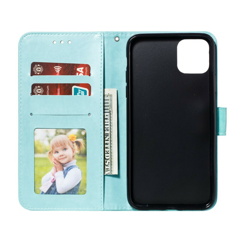 Hoesje iPhone 11 Max Volledige Mandala met riem