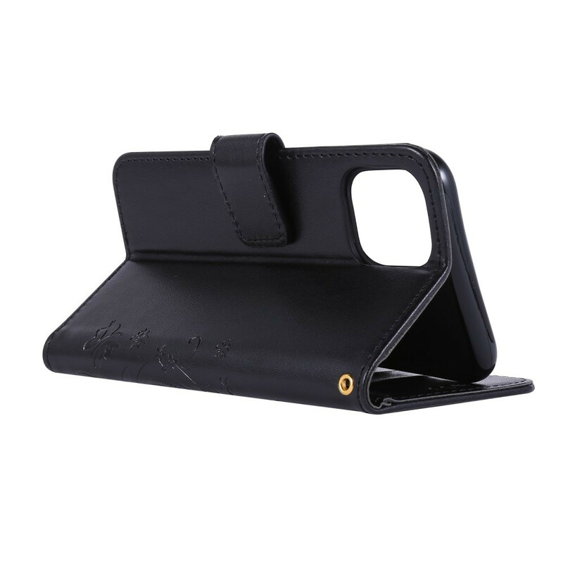 Hoesje iPhone 11 Max Vlinders in Bloemen