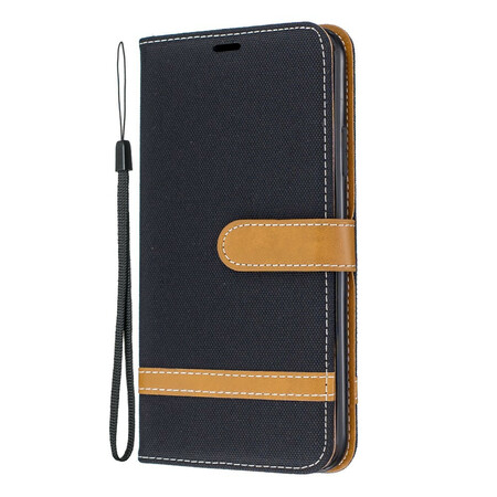 iPhone 11 Pro Max stof en leer effect riem case