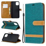 iPhone 11 Pro Max stof en leer effect riem case