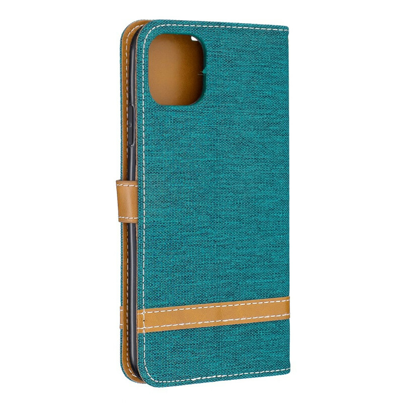 iPhone 11 Pro Max stof en leer effect riem case