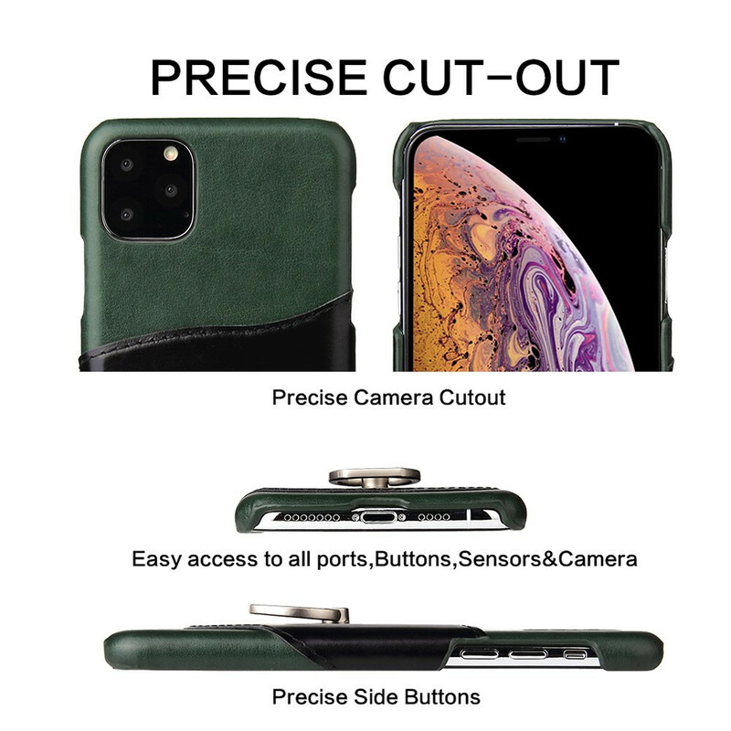 Case iPhone 11 Pro Max Card Case en Ring houder Fierre Shann
