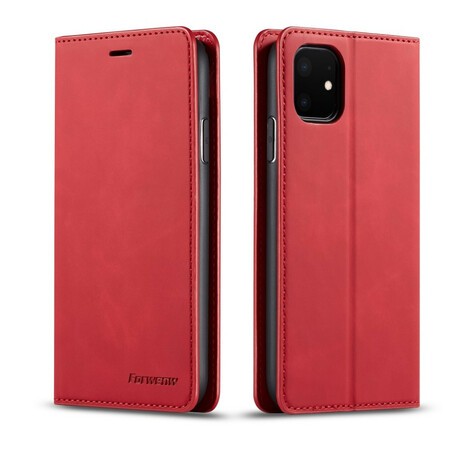 Flip Cover iPhone 11 Leder Effect VOORWENW