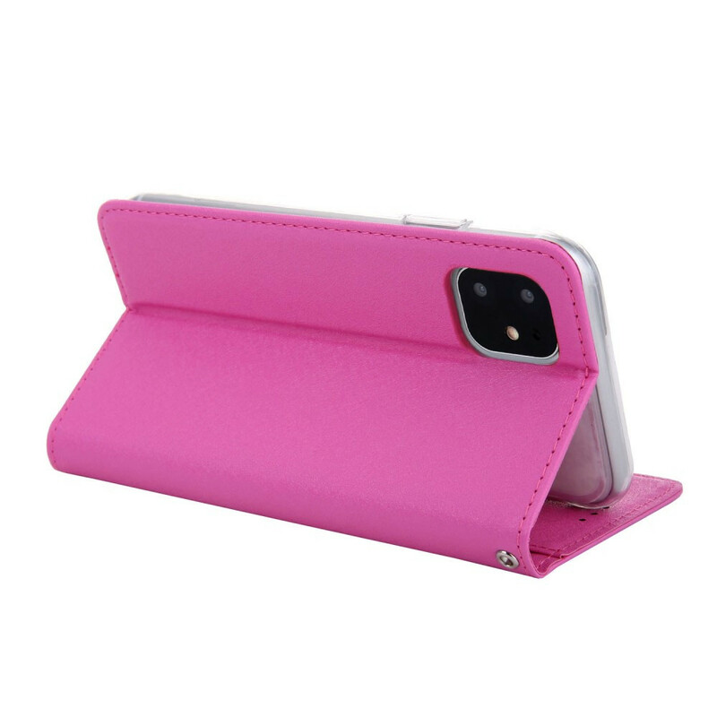 Flip Cover iPhone 11 Leder Effect Zijde