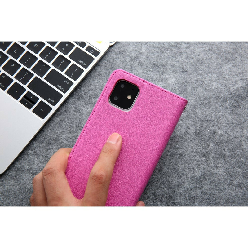 Flip Cover iPhone 11 Leder Effect Zijde