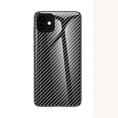 iPhone 11 Pro Max Case Gehard Glas Carbon Fiber