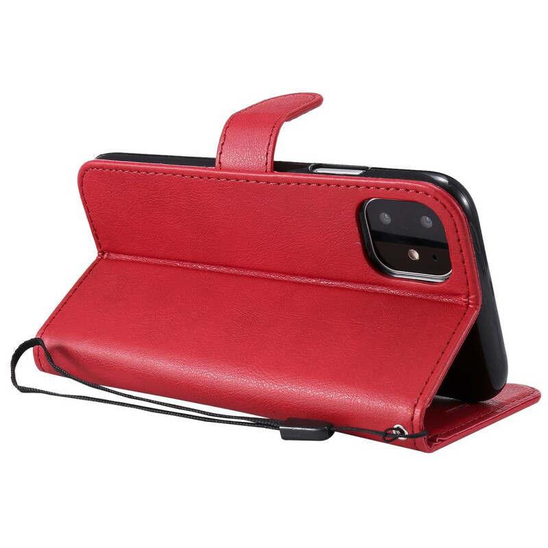 Leder Effect iPhone 11 Hoesje met Koord