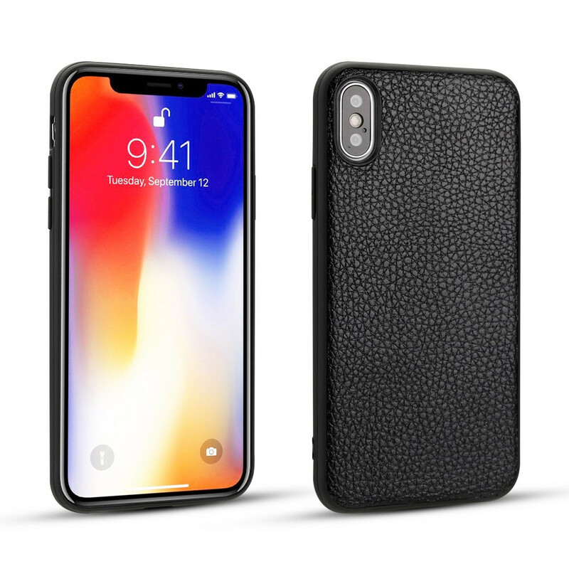 iPhone XS echt lederen hoesje Lychee