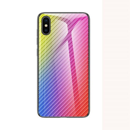 iPhone XS Max Carbon Fiber gehard glas case
