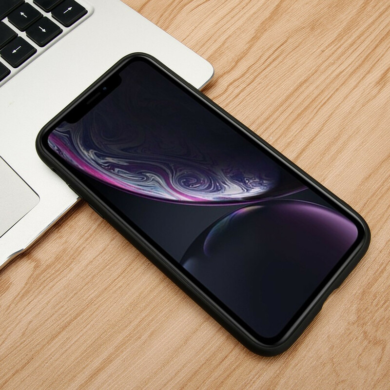 iPhone XR echt lederen hoesje krokodil textuur