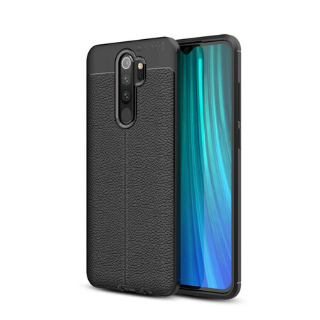 Xiaomi Redmi Note 8 Pro Lederen Hoesje Lychee Effect Dubbele Lijn