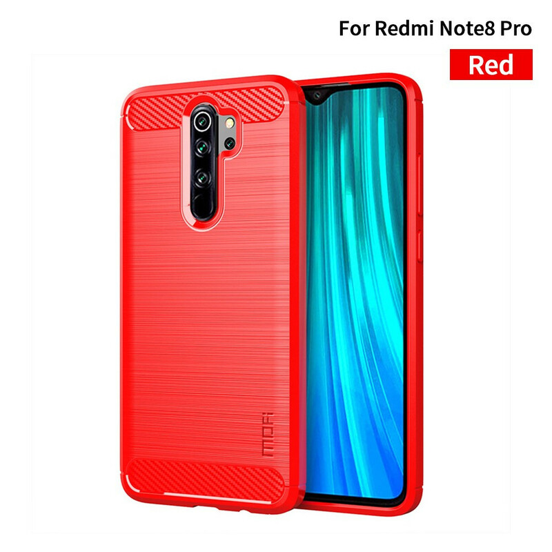 Xiaomi Redmi Note 7 Pro Geborsteld Koolstofvezel Hoesje Mofi