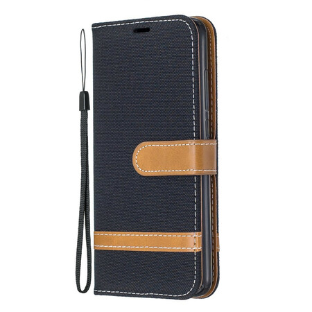 Xiaomi Redmi 7A stof en leer effect riem case
