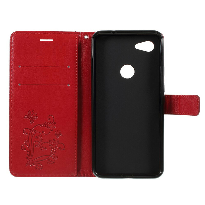 Google Pixel 3A Reuze Vlinders Lanyard Hoesje Google Pixel 3A Reuze Vlinders Lanyard Hoesje