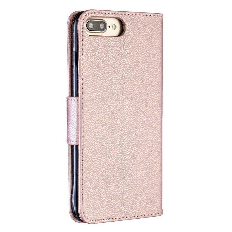 Hoesje voor iPhone 8 Plus / 7 Plus Gekleurd Lychee Leer met Koord