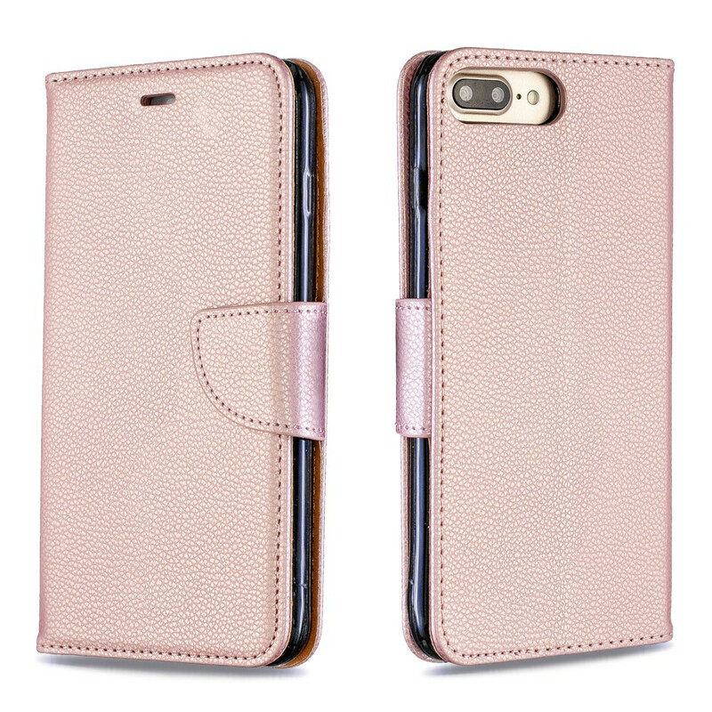 Hoesje voor iPhone 8 Plus / 7 Plus Gekleurd Lychee Leer met Koord