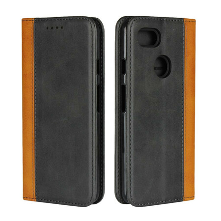 Flip cover Google Pixel 3 XL Tweekleurig lederlook