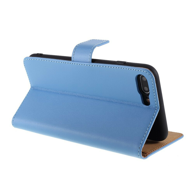 Hoesje iPhone 8 Plus / 7 Plus Kleur Echt Leer Hoesje iPhone 8 Plus / 7 Plus Kleur Echt Leer