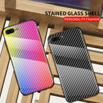 iPhone 8 Plus / 7 Plus Case gehard glas Carbon Fiber
