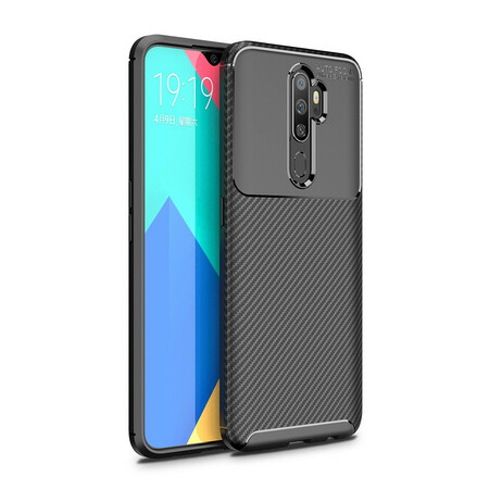 Oppo A9 2020 Flexibele Koolstofvezel Hoesje