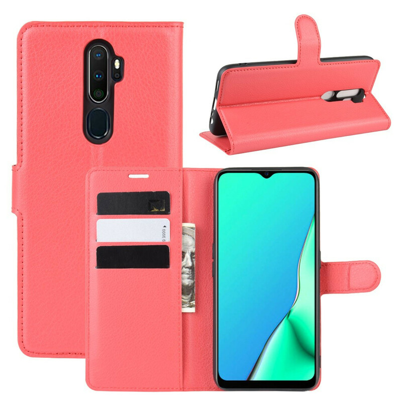 Oppo A9 2020 Kunstleer Hoesje Lychee