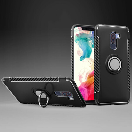 Xiaomi Pocophone F1 Carbon Fiber Magnetische Ring Case