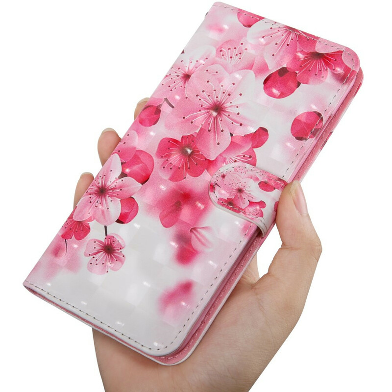 Xiaomi Redmi Note 8 Oogverblindend Roze Bloemen Hoesje