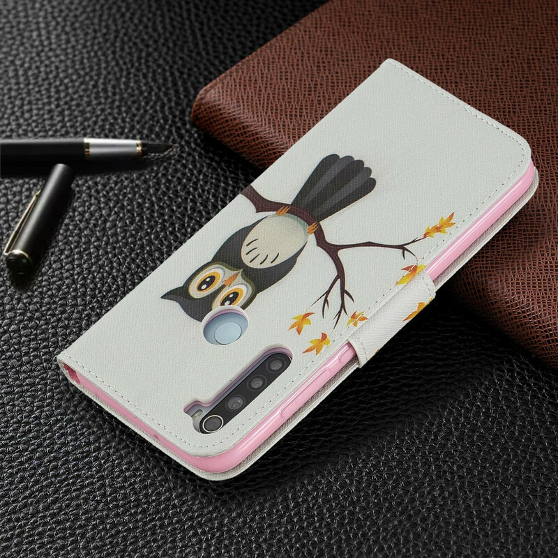 Xaomi Redmi Note 8 Case Uil neergestreken op de tak