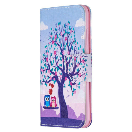 Xiaomi Redmi Note 8 Cover Uilen op de schommel