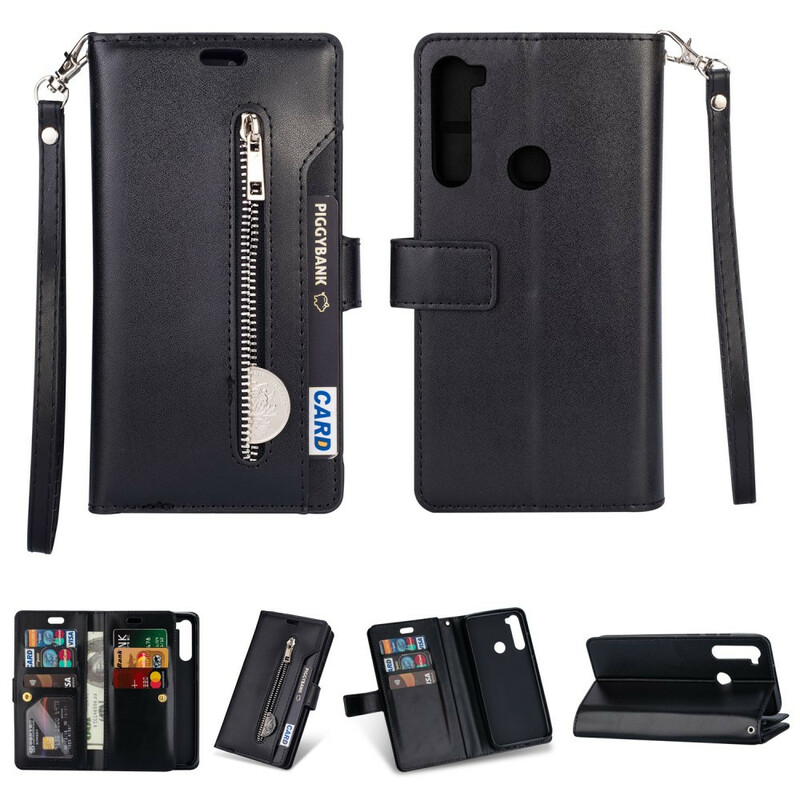 Xiaomi Redmi Note 8 Case Portemonnee met riem
