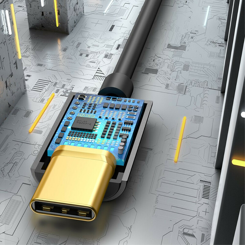 BASEUS L54 Type-C Man naar 3,5 Mm Vrouwelijke Adapter met kabel