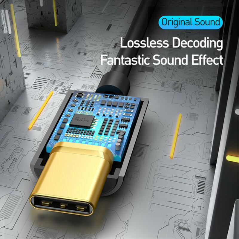 BASEUS L54 Type-C Man naar 3,5 Mm Vrouwelijke Adapter met kabel