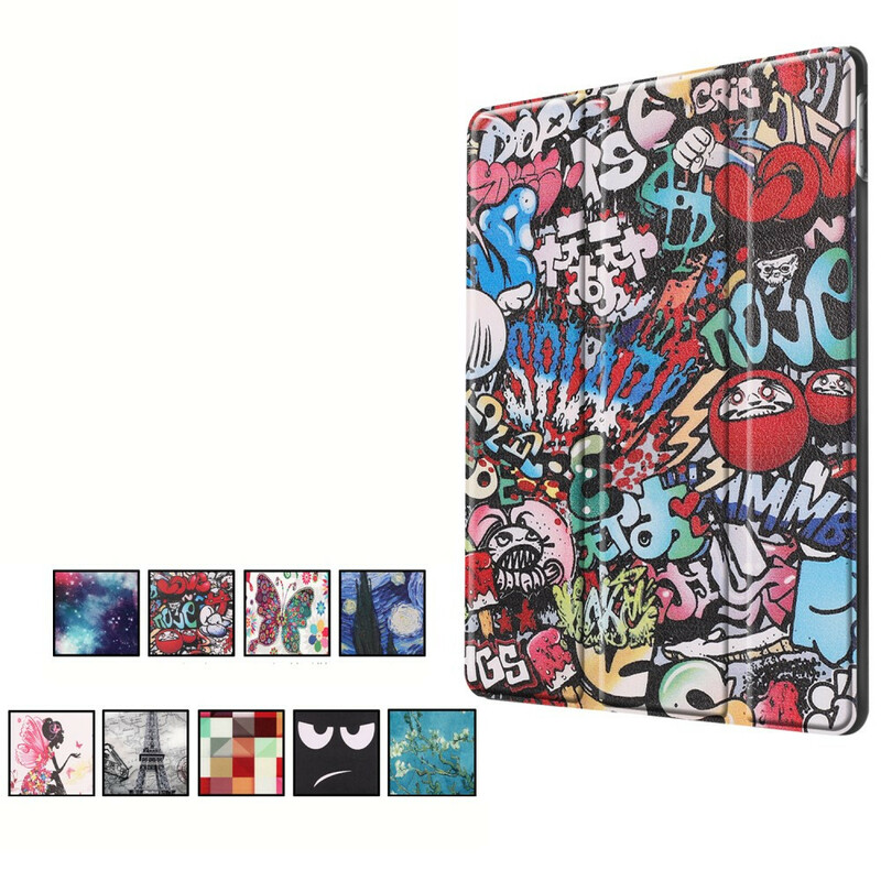 Smart Case iPad 10.2" (2019) Kunstleer Graffiti Fun