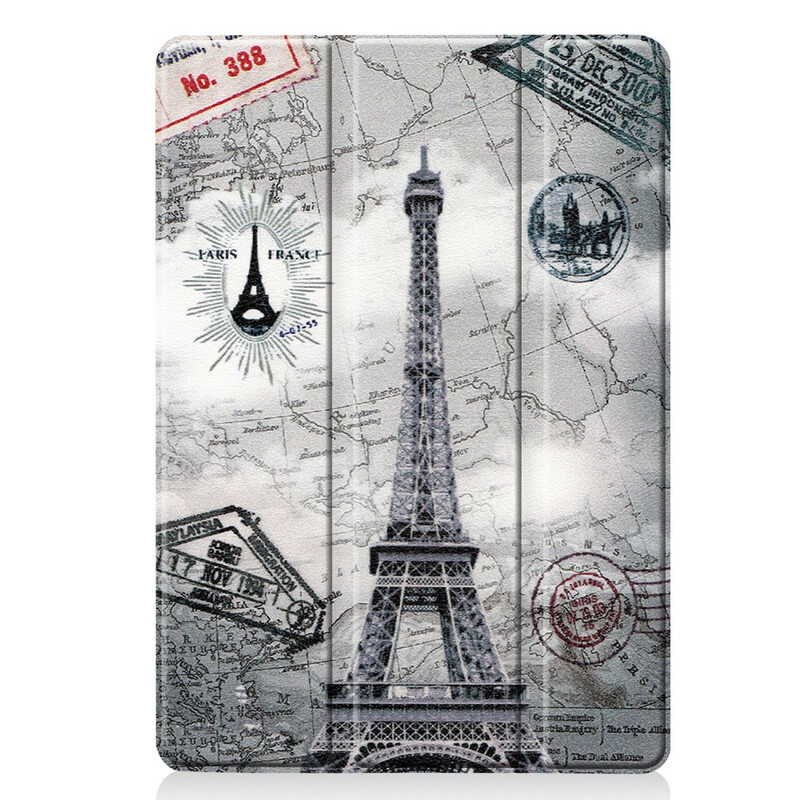 Smart Case iPad 10.2" (2019) Kunstleer Vintage Eiffeltoren