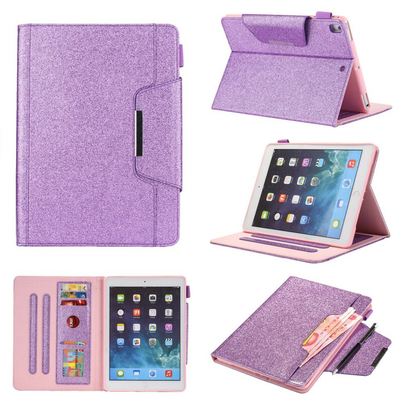 iPad Cover 10.2" (2019) Glitter Zilver Sluiting