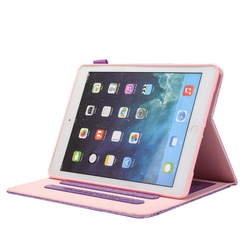 iPad Cover 10.2" (2019) Glitter Zilver Sluiting