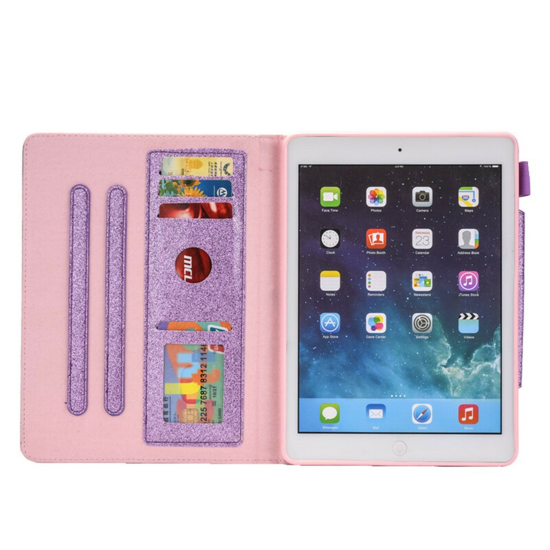iPad Cover 10.2" (2019) Glitter Zilver Sluiting