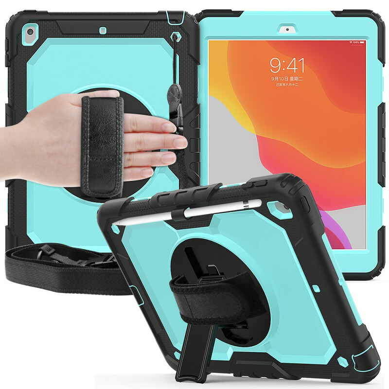 iPad 10.2" (2019) Ultra Stevige Hoes met Koord en Schouderriem