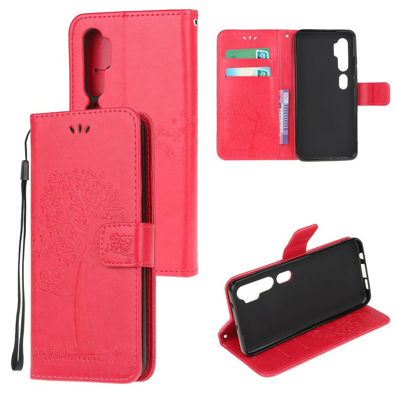 Xiaomi Mi Note 10 Boom en Uil Koord Hoesje