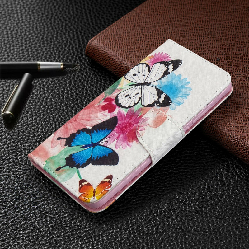 Xiaomi Redmi 8 Beschilderde Vlinders en Bloemen Case