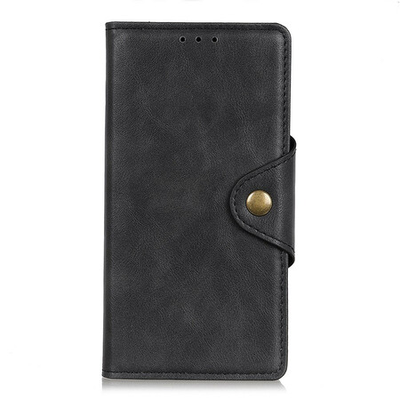 Xiaomi Redmi 8 Simil Lederen Hoesje Decoratieve Knoop