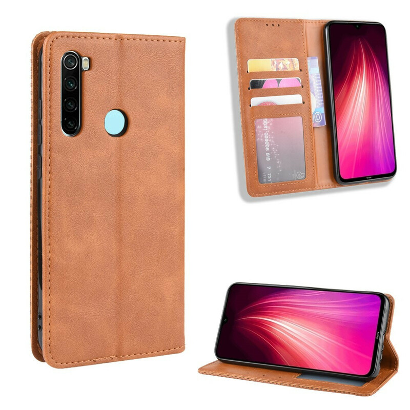 Flip Cover Xiaomi Redmi Note 8T Vintage Lederen Effect Stijlvol
