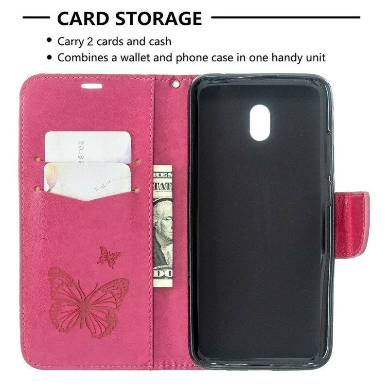 Xiaomi Redmi 8A Vlinder afgedrukt Strap Case