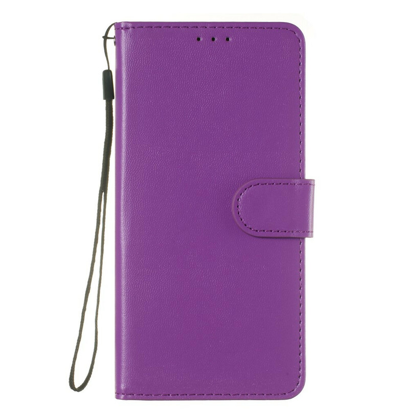 iPhone 6/6S Lederen Hoesje Pure Kleur met Koord