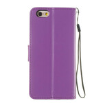 iPhone 6/6S Lederen Hoesje Pure Kleur met Koord