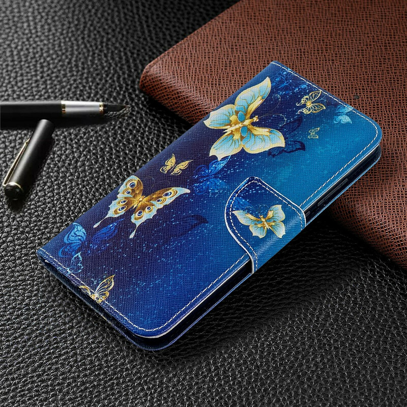 Xiaomi Redmi Note 8T Gouden Vlinder Hoesje