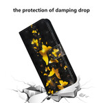 Samsung Galaxy A51 Geel Vlinders Hoesje