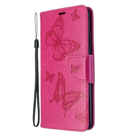 Xiaomi Mi Note 10 Vlinder afgedrukt Strap Case